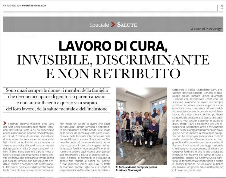 corriere sera 21 marzo 2025 - Associazione Genesis